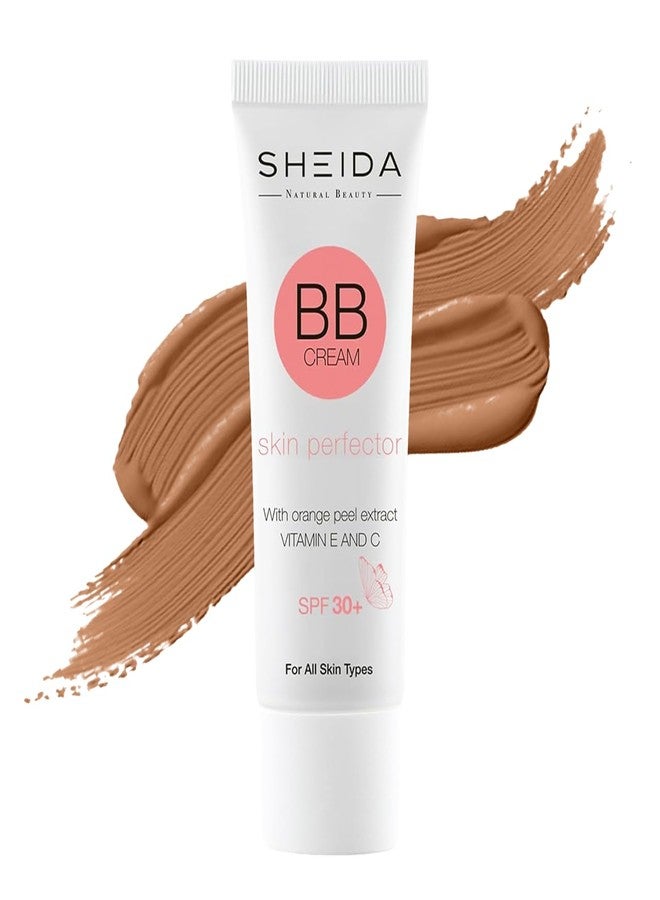 Sheida BB Cream with SPF 30+, Hydrating Daily Tinted Day Cream, Natural Finish, Buildable Light Coverage, 24h Moisture, Vitamin C & E for Even Skin Tone and Radiant Look – 50 ml (Medium) - Image 1